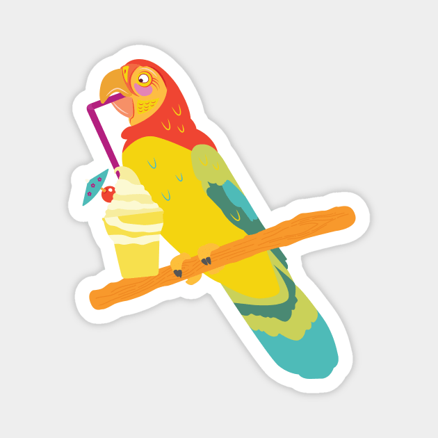 Tiki Bird Magnet by SarahLouiseNicholson