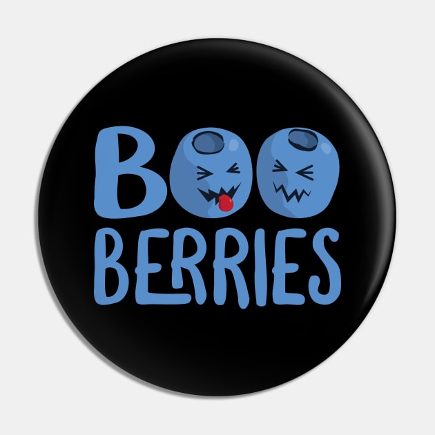 Boo Berries Funny Halloween Blueberries Pin by toddsimpson