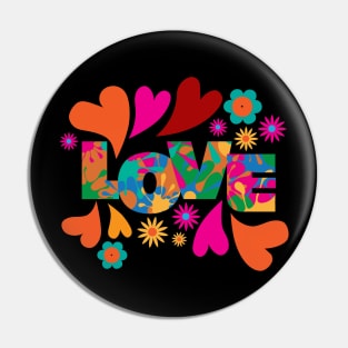 Love Heart colorful design Pin