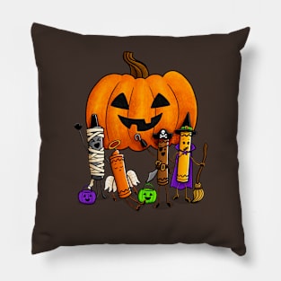 Halloween Color Crayons Pillow