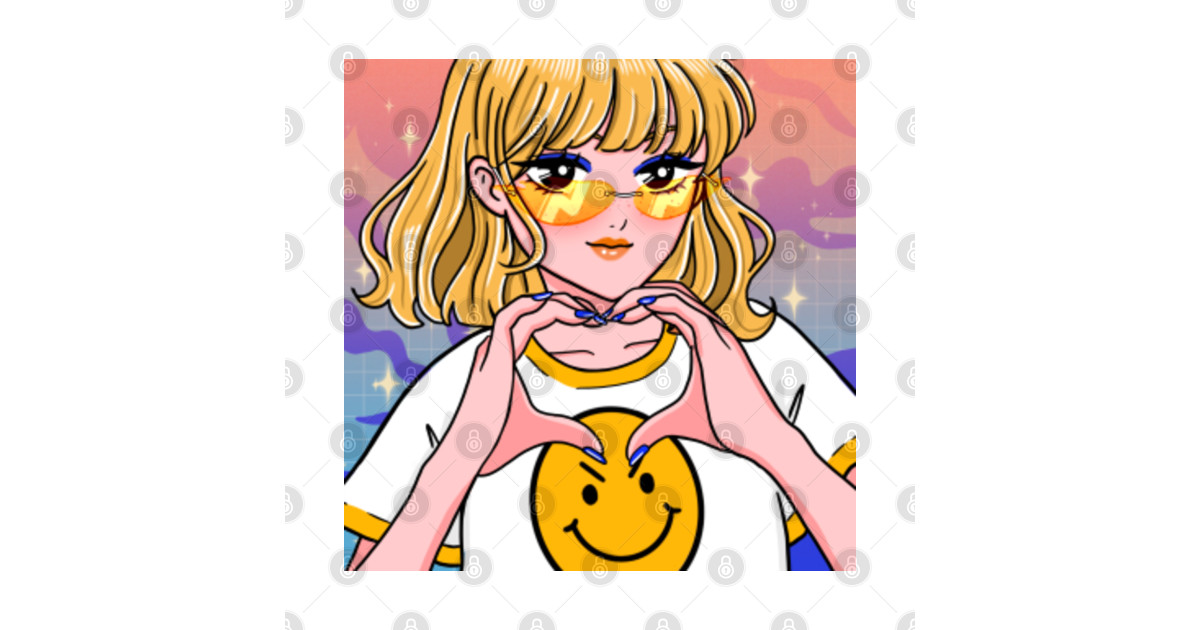 aesthetic anime girl aesthetic anime girl sticker teepublic