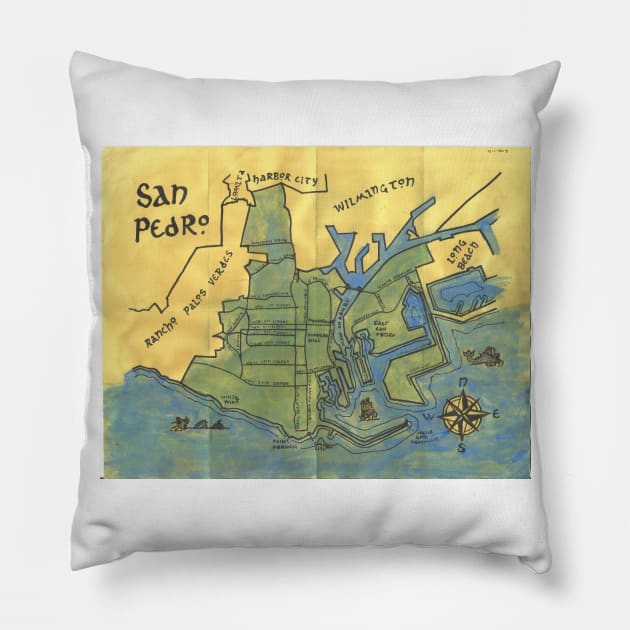 San Pedro Pillow by PendersleighAndSonsCartography