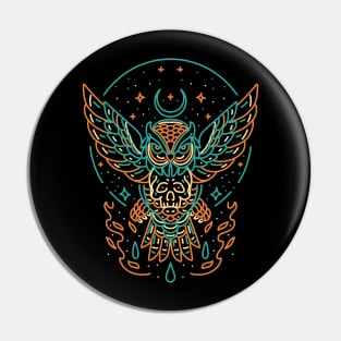 skull owl Pin