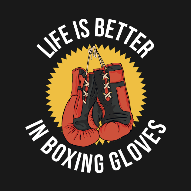 Boxing Gloves Funny Kickboxing Gift by CatRobot