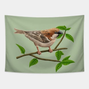 Russet sparrow Tapestry