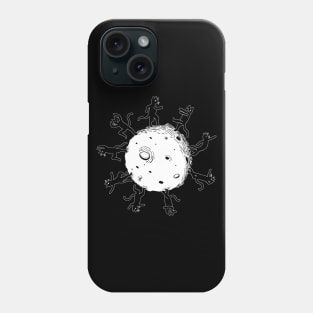 Cats dancing on the moon Phone Case