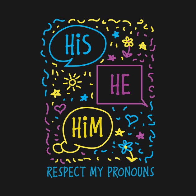 Transgender Pride Respect my Pronouns LGBTQ by TheBestHumorApparel