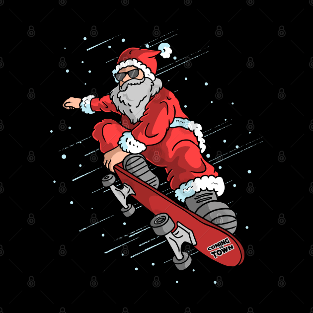 Skater Santa by la'lunadraw