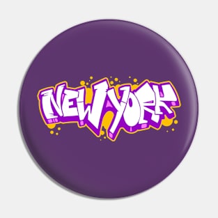 New York horizontal graffiti 1 Pin