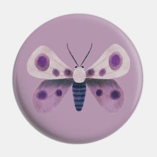 Purple Moth Watercolor Pin