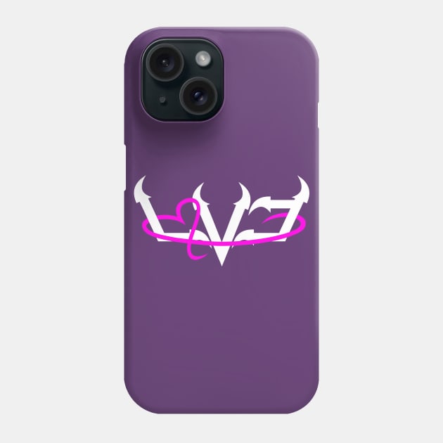 LOVE is EVOL (White) Phone Case by ParaholiX