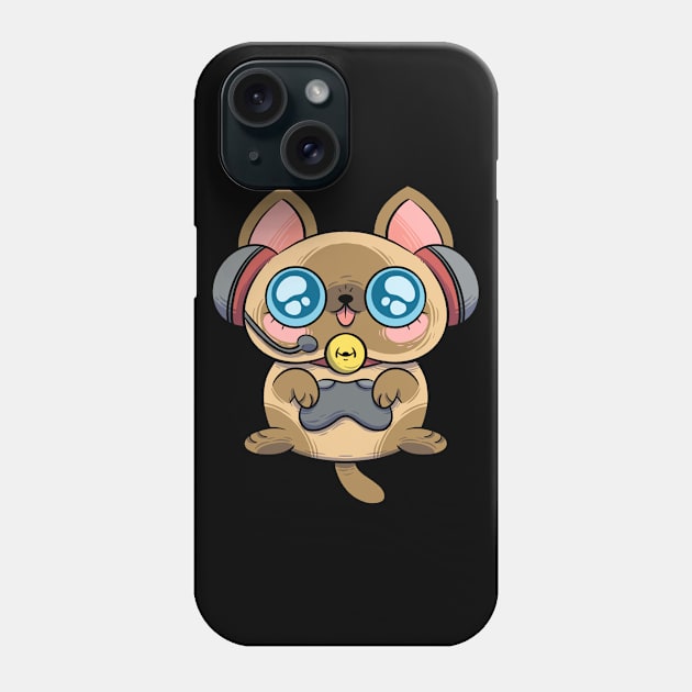 Gamer Cat Phone Case by monitosbonitos