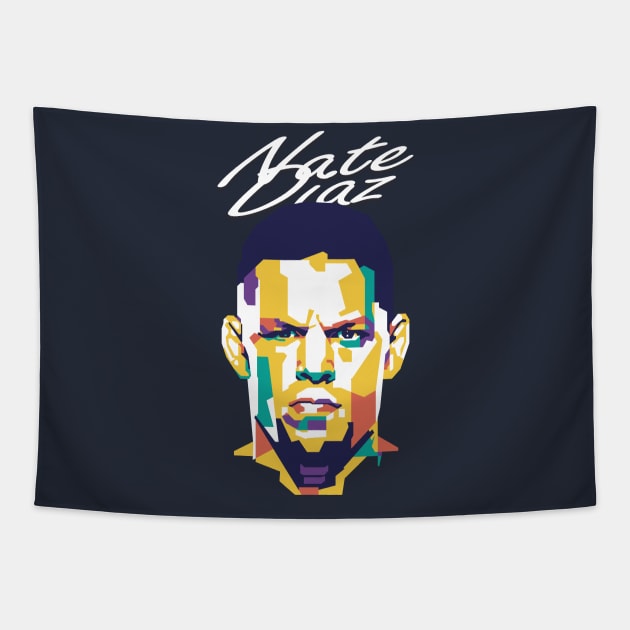 Nate Diaz Tapestry by pentaShop