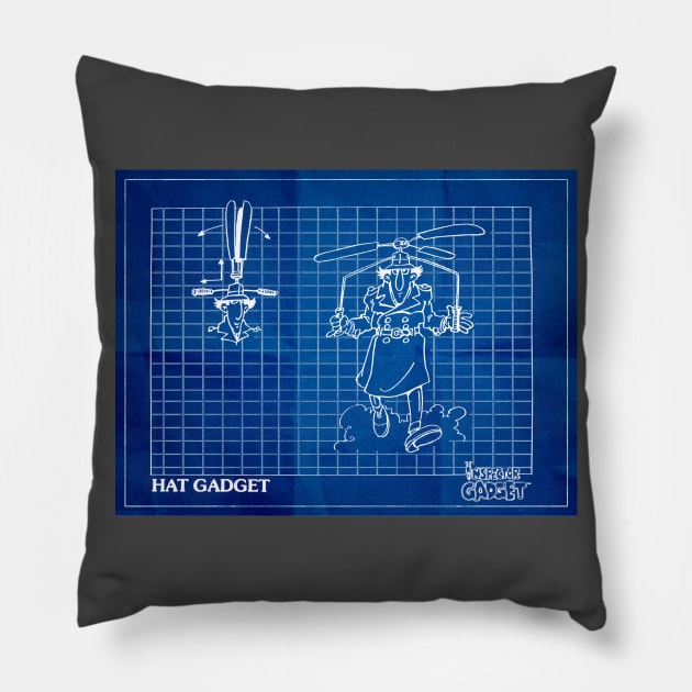 Gadget Copter Pillow by BigOrangeShirtShop