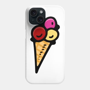 Big Ice Cream Doodle Art Phone Case