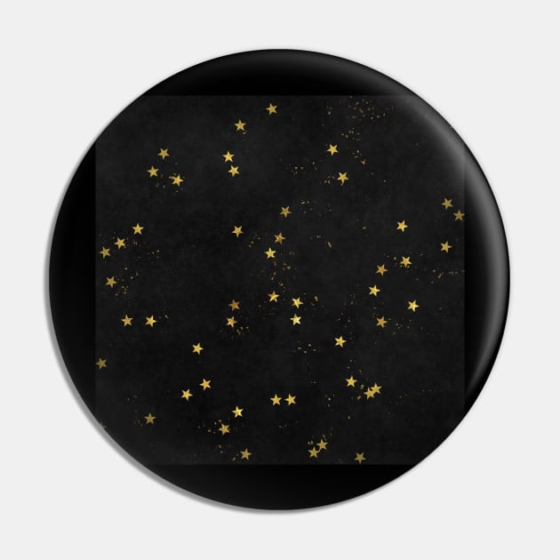 Gold Stars Pin by Kelly Louise Art