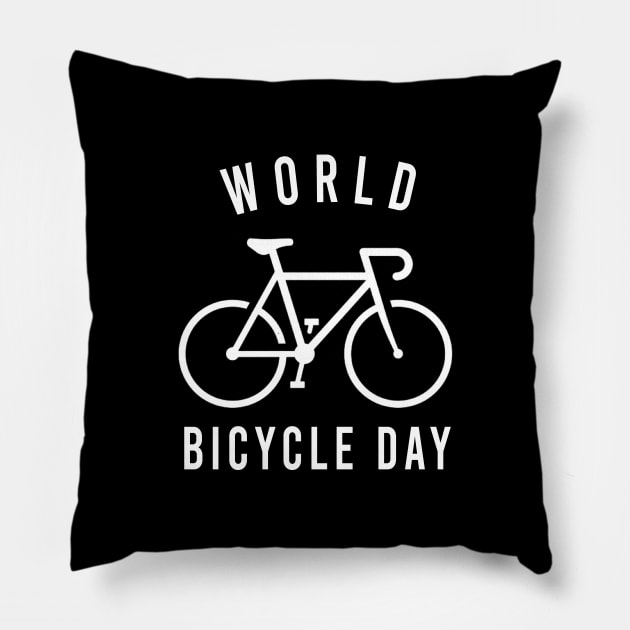 world bicycle day Pillow by rsclvisual