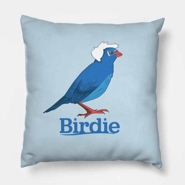 Birdie Sanders| Bernie Sanders Bird Shirt Pillow by BlueWaveTshirts