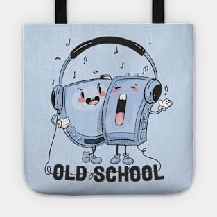 Old School Music // Funny Music Fan // Cassette Player CD Player Tote