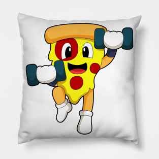 Pizza at Fitness with Dumbbells Pillow