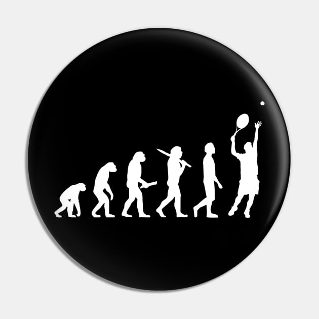 Funny Tennis Evolution Gift For Tennis Players Pin by OceanRadar