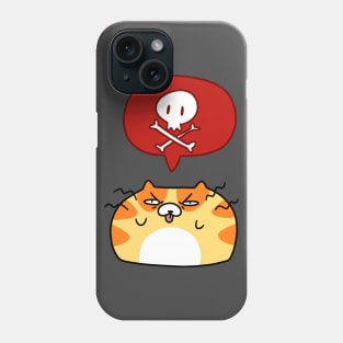 Skull and Crossbones Cat Phone Case