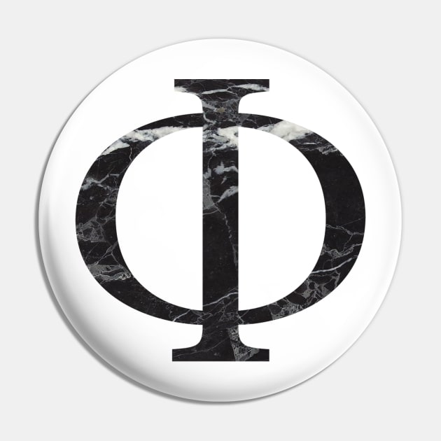 Marble Phi Pin by lolosenese