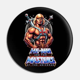 By the Power of Grayskull: He-Man Emblem T-Shirt - Masters of the Universe Edition Pin