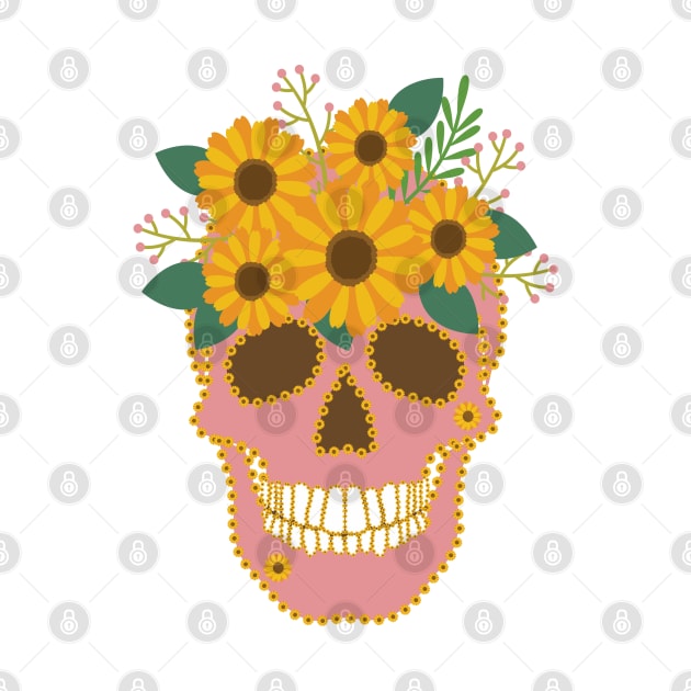 Sunflower Skull by Nuletto