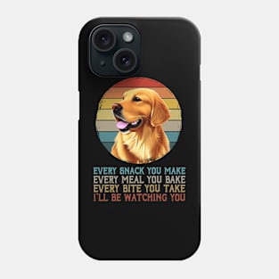 Every Snack You Make Retriever Whispers, Tee Triumph Extravaganza Phone Case