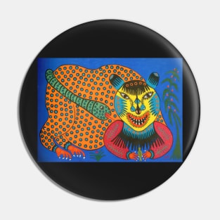 whila this beast drinks poison a snake sucks his blood 1982 - Maria Primachenko Pin