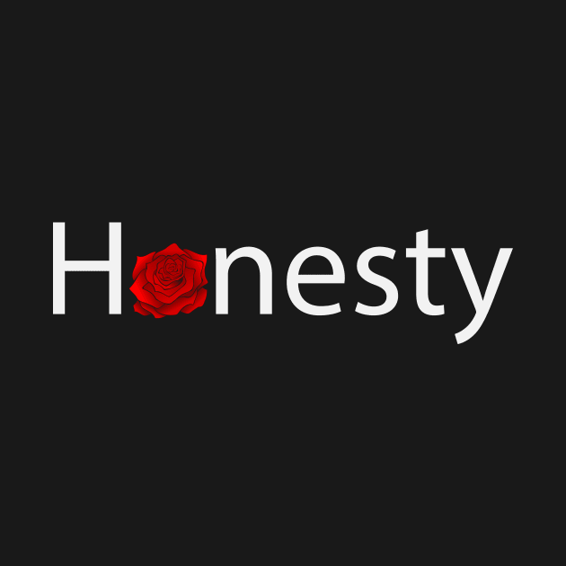 Honesty is beautiful typography design by D1FF3R3NT