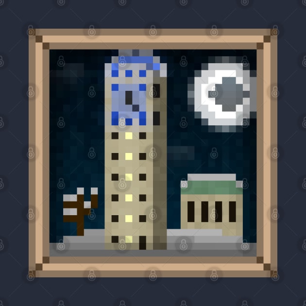 "The Bell Tower" - TAN BORDER by Little Landmarks