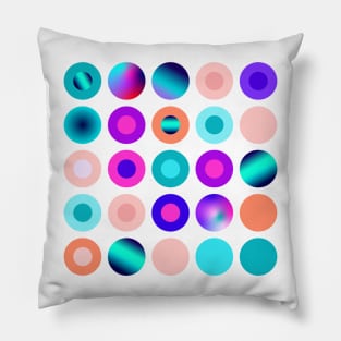 Shiny Holo, iridescent circles Pillow