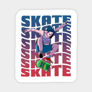 Skateboarder Kickflip Sk8er Boi Skate Skateboarding Magnet