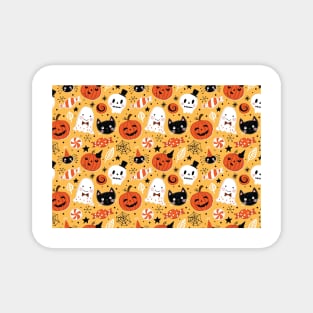 Cute Boo Pumpkin Halloween Magnet