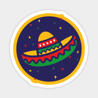 Mexican sombrero fiesta cinco de mayo party hat colorful style Magnet