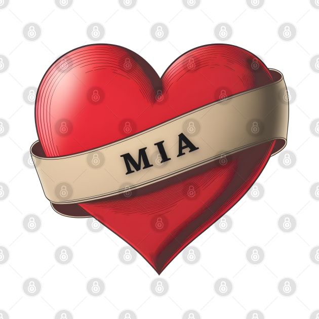 Mia - Lovely Red Heart With a Ribbon by Allifreyr@gmail.com