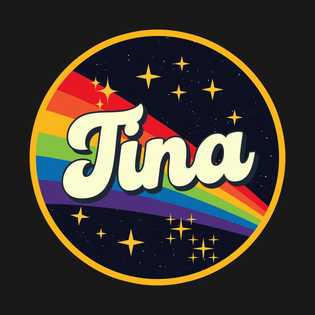 Tina // Rainbow In Space Vintage Style by LMW Art