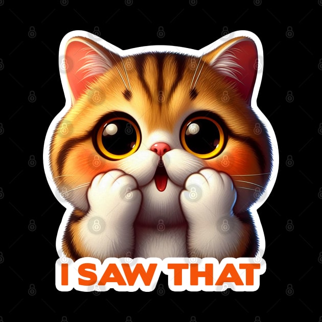 I Saw That meme Cute Exotic Shorthair Cat by Plushism
