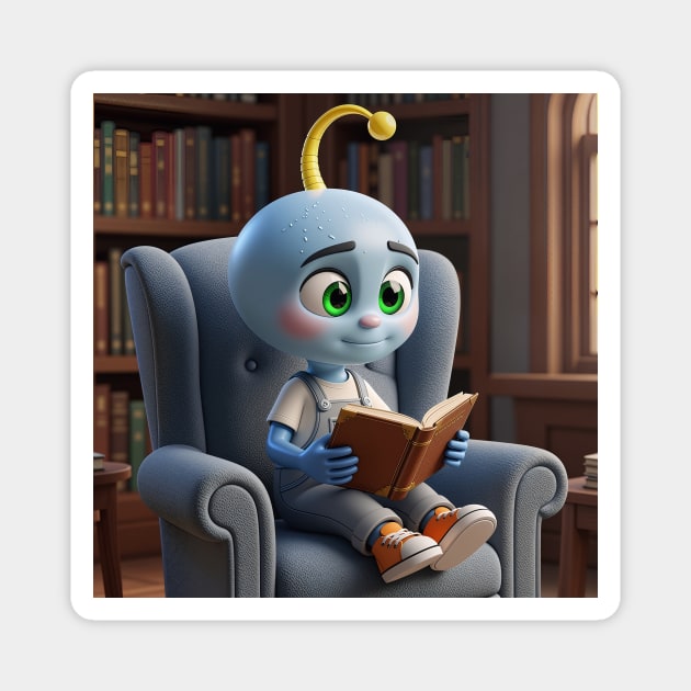 Tiko Blue - Library Guide Magnet by Marco Pinhal
