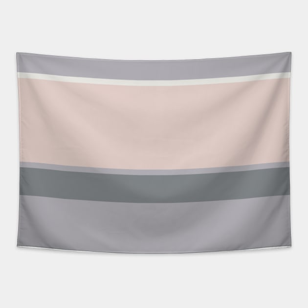 A single hybrid of Very Light Pink, Philippine Gray, Gray (X11 Gray) and Light Grey stripes. Tapestry by Sociable Stripes