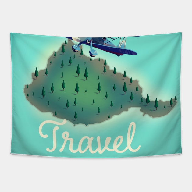Vintage Travel Poster Tapestry by nickemporium1