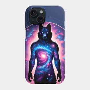 Anthro Furry Wolf Cosmic Space Art Phone Case