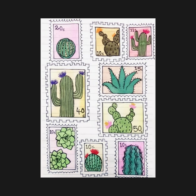 Cactus stamps enlarged by SanMade