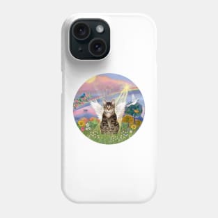 "Cloud Angel" Featuring a Brown Tabby Tiger Cat Phone Case
