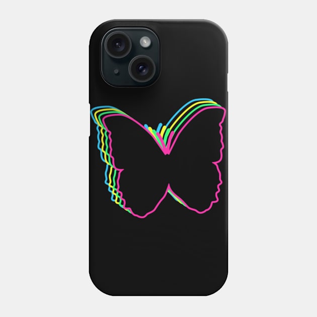 Butterfly 80s Neon Phone Case by Nerd_art