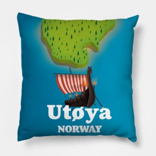 Utøya Norway map Pillow