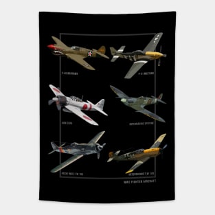 WW2 Fighter Aircraft Warbirds Tapestry