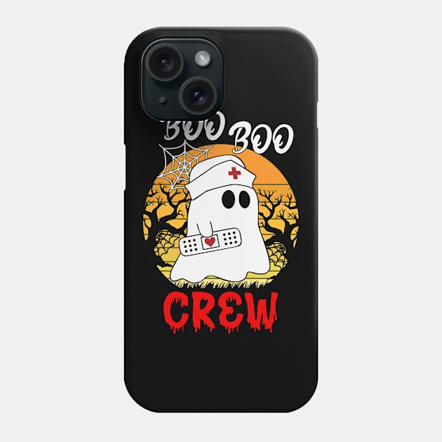 Boo Boo Crew Funny Nurse Halloween Ghost Phone Case by Fabvity